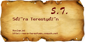 Séra Terestyén névjegykártya